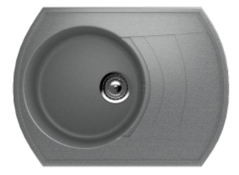 Мойка ULGRAN U-206-309 овал универсальная  темно-серый