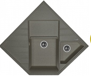 Мойка FLORENTINA Бомбей 900*900*610*410*610*217 грей (заказ)