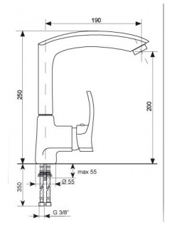 Смеситель ULGRAN U 005 (309)   темно-серый