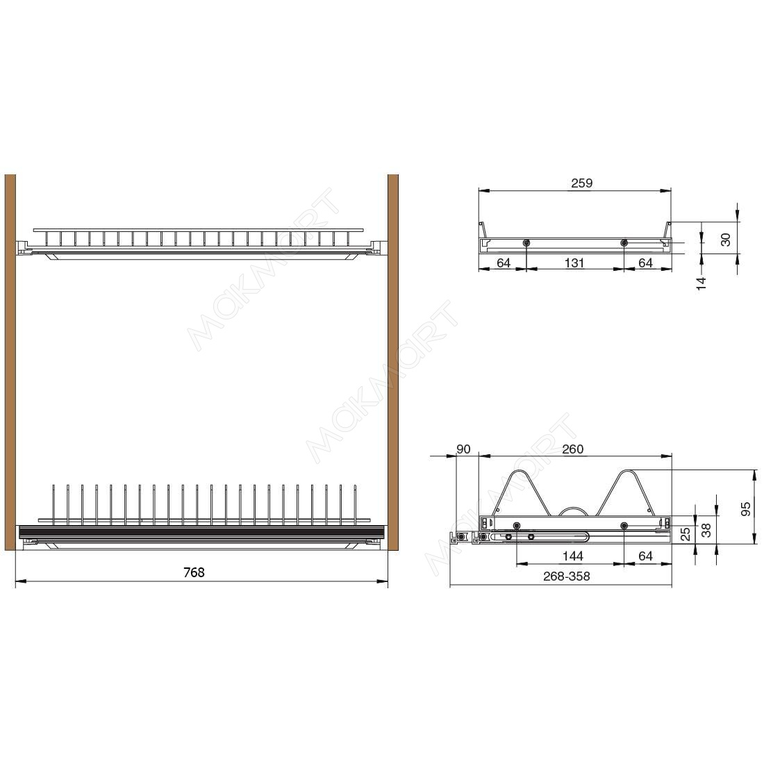 МАКМАРТ DRB.21F/80SST сушка 800,нерж.сталь,2 уровня 1 поддон SALE