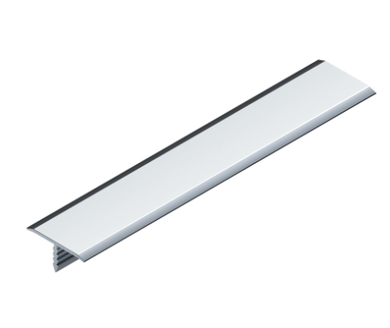 Профиль для ЛДСП T-образный плоский алюминий серебро матовое 20мм х 2.7м PV102-02