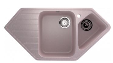 Мойка ULGRAN U-409-315 трапеция  розовый