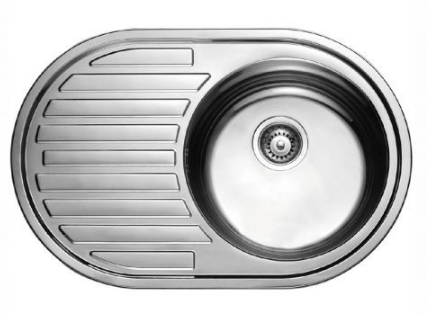 Мойка 6-7750 R 0.6мм овал Правая Матовая