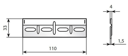 Ответная планка для навеса STRONG (шина 110мм)