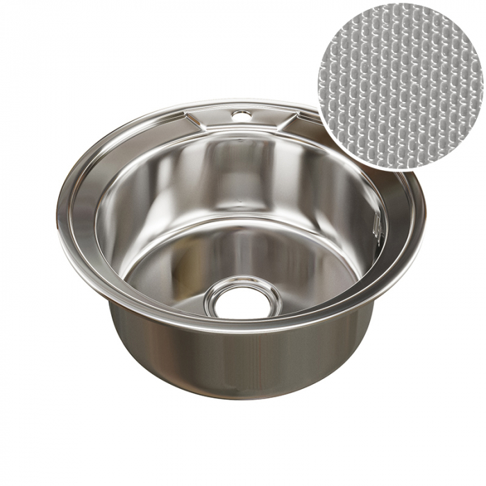 Мойка 490мм/0,8мм/декор/Mixline