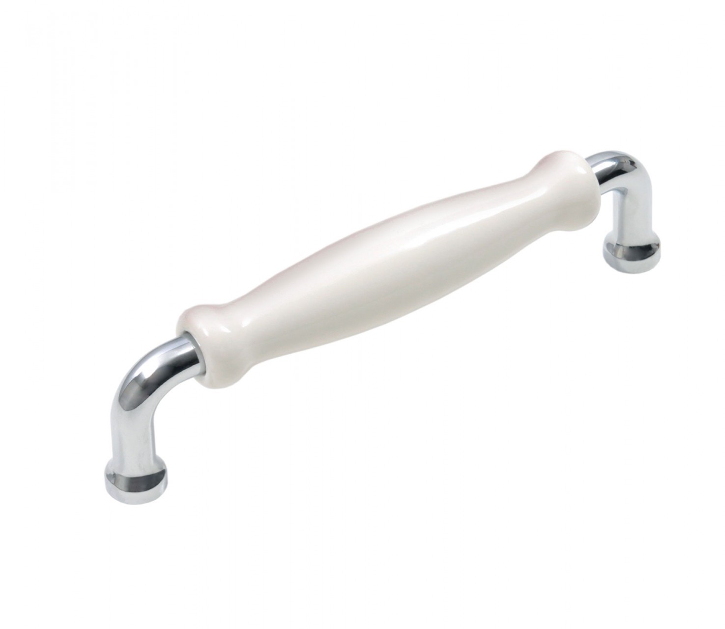 BRD RS108CP.4/W ручка-скоба 128мм LUNA хром полированный/белый (заказ)