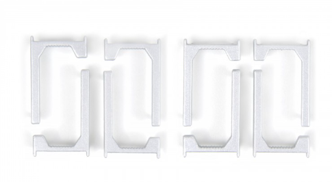 BRD Компл. загл. для профиля G-LINE RP106SC, цвет Сатиновый хром (4 лев+4 прав) (заказ)