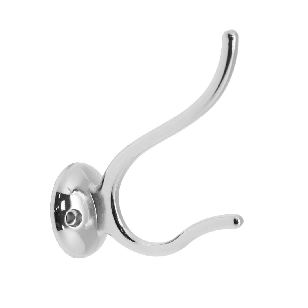 KR 0190 Крючок 2-х рожковый хром SALE