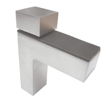 BRD P507SC.2 полкодержатель квадратный большой матовый хром (до 35 мм) (снято)