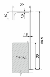 BRD RP005BL.1/000/3000 ручка-профиль ЛЕГЕНДА 3м черный матовый