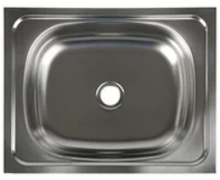 Мойка накладная 0.6 мм /160мм на  500*600 мм глянц