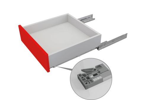 BRD DB8885Zn/ Направляющие cкрытого монтажа B-slide PUSH 500, полн. выдв. (надвижной) (снято)