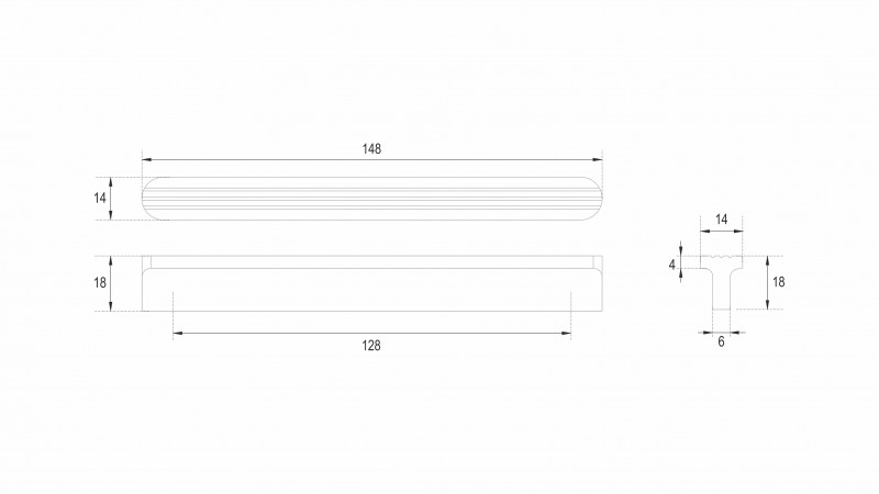 BRD RS064SG.4 ручка-скоба 128 мм SHELL сатиновое золото