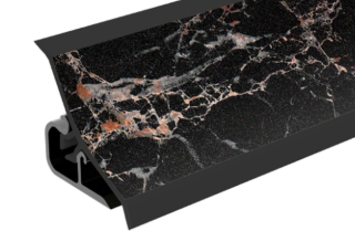 плинтус для столешниц 20*20*3,0 м Мрамор черный 284 MRK 120-1341