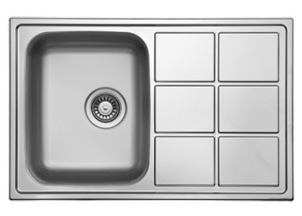 Мойка FLORENTINA Глория 780 перелив в чаше матовый хром (заказ)