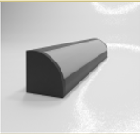 Профиль угловой накл. под светодиод. ленту + рассеиватель + компл.загл., черный