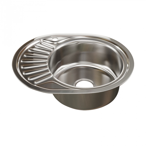 Мойка накладная 0.6 мм /160мм на  500*600 мм глянц