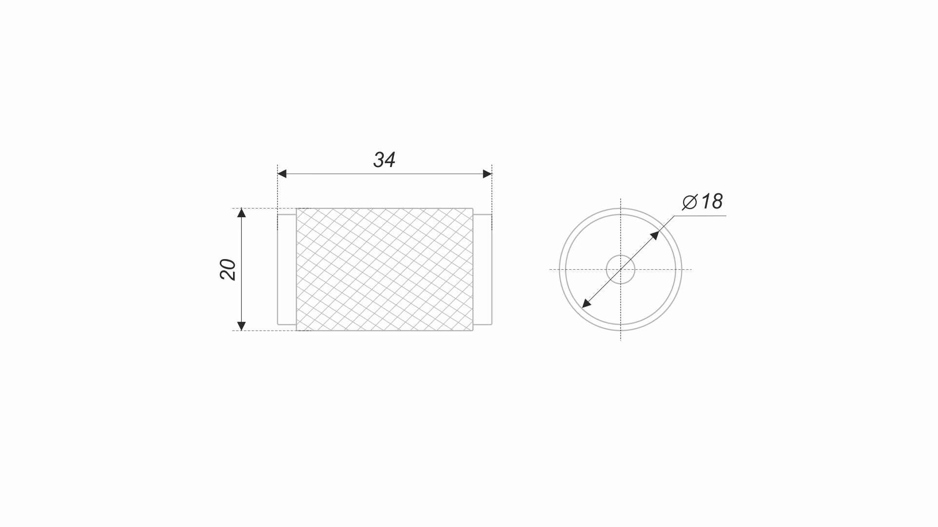BRD RC285BL.4 ручка кнопка   черный матовый