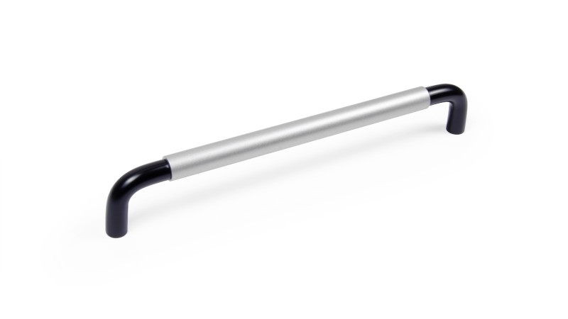 BRD RS048BL/SC.4 ручка-скоба 192 мм SLOT черный/матовый хром (заказ)