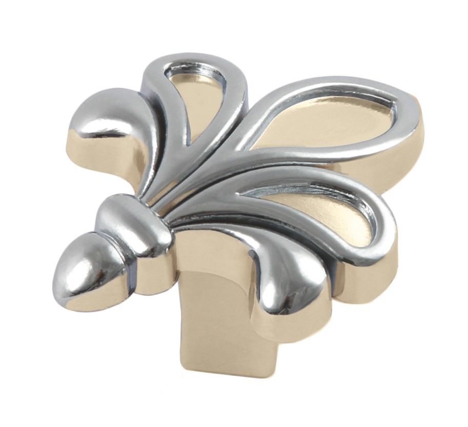 BRD RC423CP/W.4 ручка-кнопка хром полированный/белый (снято)