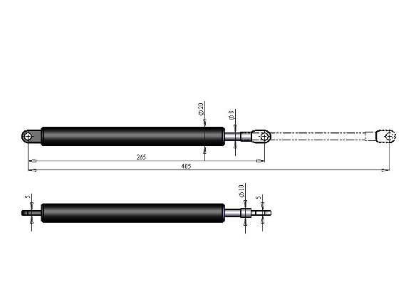 Газовый амортизатор 1000 NW 405 мм