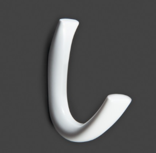 BRD K206W.10 Крючок 2-х рожковый белый SALE