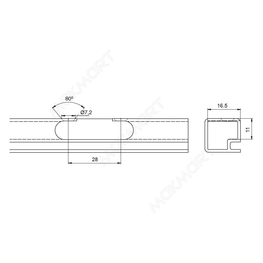 Петля 105 накладная с доводчиком, для алюминиевой рамки, Clip-on (cam), отделка черный никель (заказ