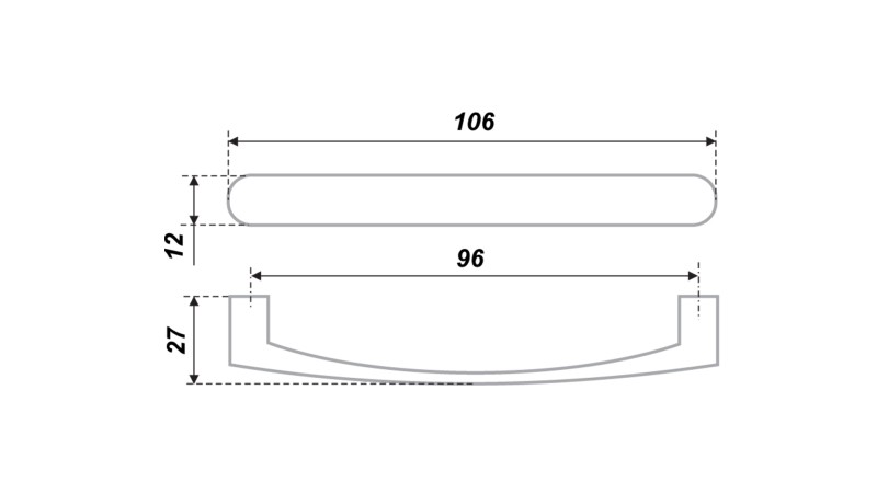 BRD RS015SC.4 ручка-скоба 96 мм матовый хром