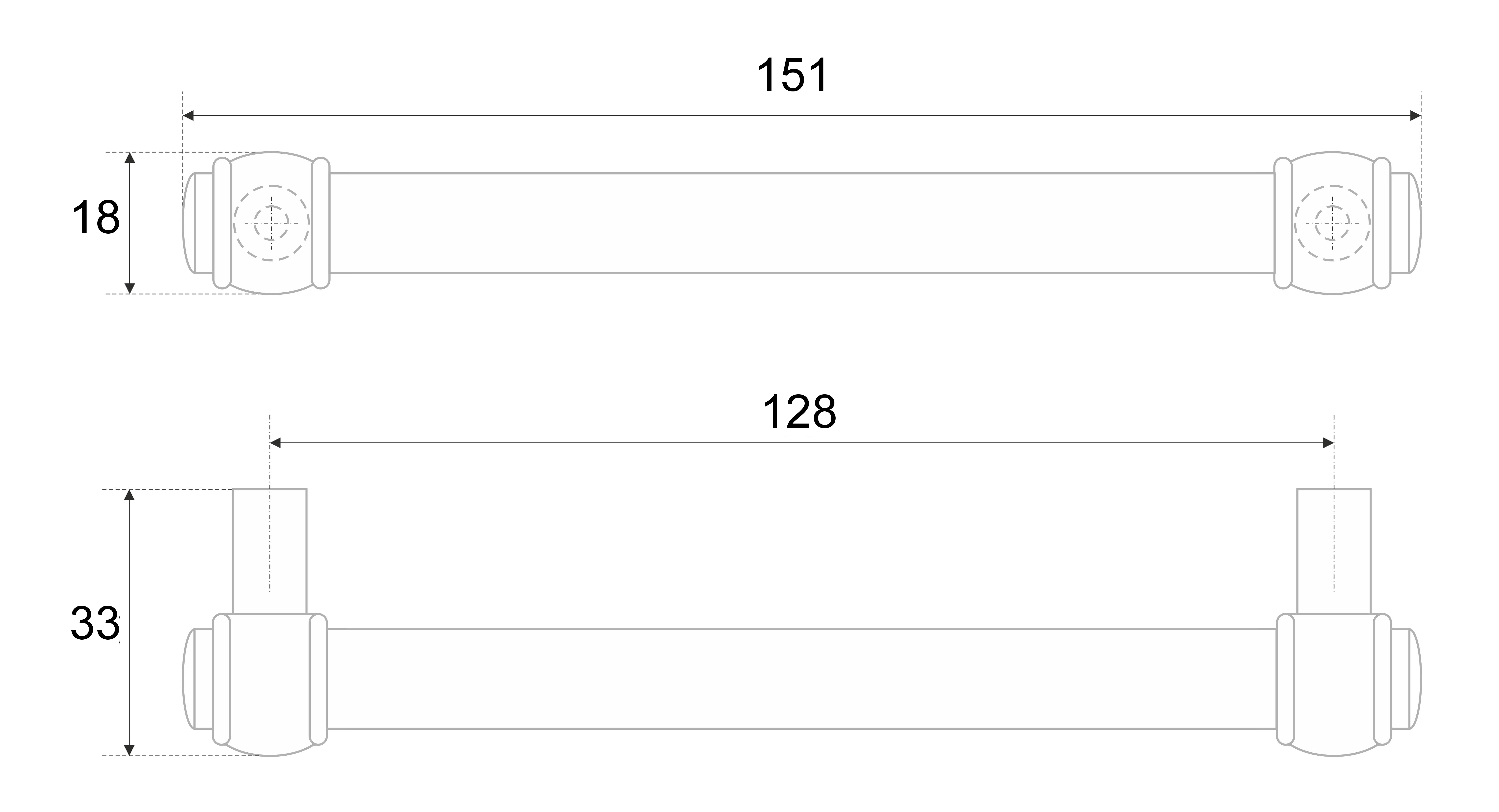 BRD RR008BSBN.4  ручка-рейлинг 128 мм BAMBOO браширов черн старинный никель SALE