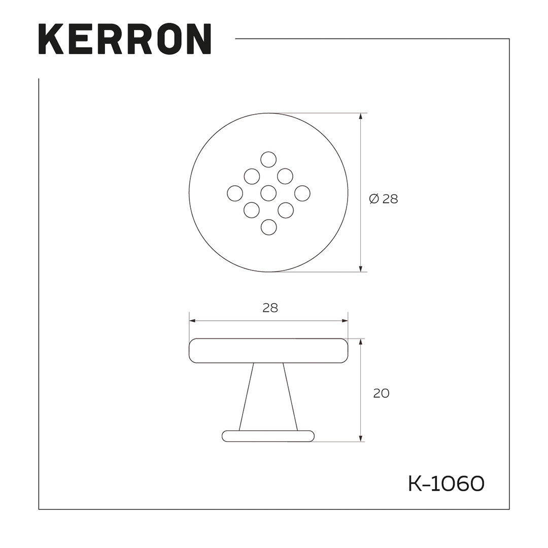 KR K-1060 SC ручка кнопка матовый хром