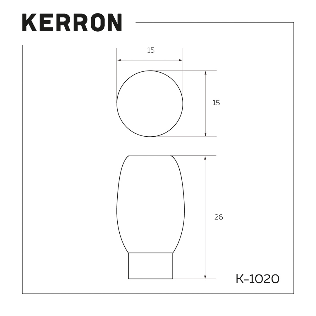 KR К-1020 ручка кнопка золото (заказ)