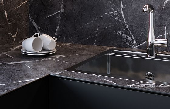 Столешница СЛОТЕКС 3000*600*27мм E1 - Мрамор Анкара (Ankara Marble) 2343/A (заказная)