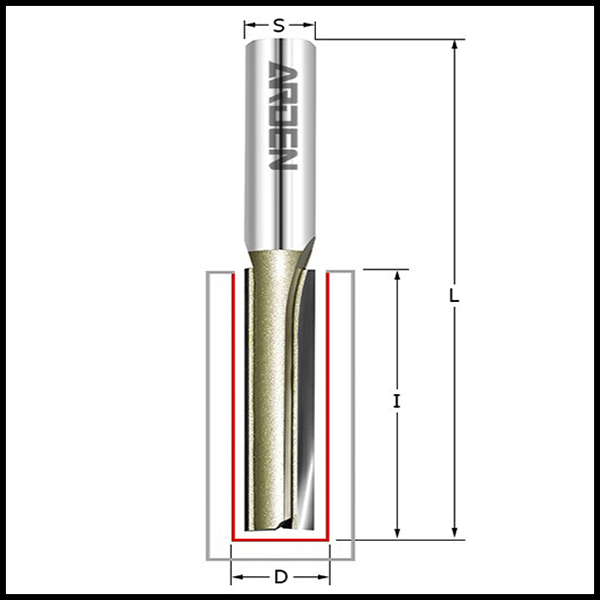 Фреза пазовая Z=3 D=12*38*78 S=8 ARDEN  SALE