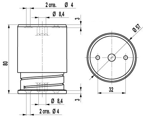 Н-030 Опоры регулируемые Валмакс круглая h 60 алюминий SALE