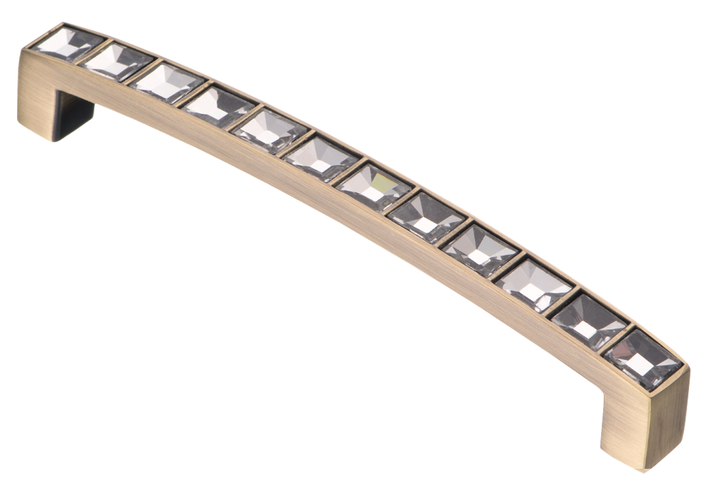 KR CRL02-128 BA ручка-скоба 128 мм  бронза с кристаллами SALE