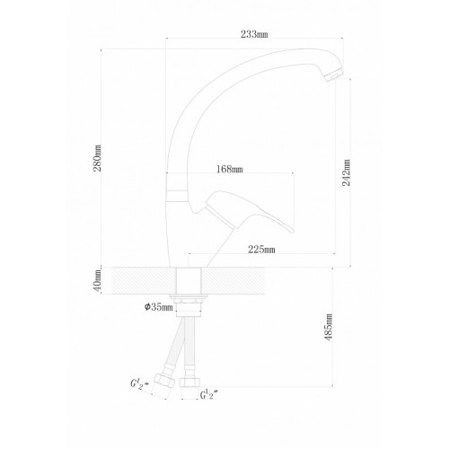 Смеситель FLORENTINA Омега FL серый шелк SALE