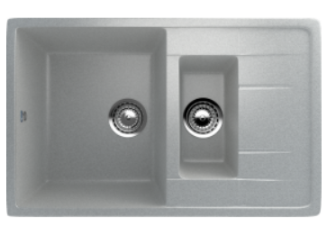 Мойка ULGRAN U-205-310 прямоугольная 2 чаши универсальная серый