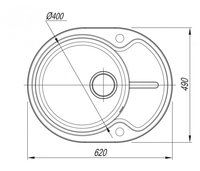 Мойка Dr. Gans Берта 620 овал латте