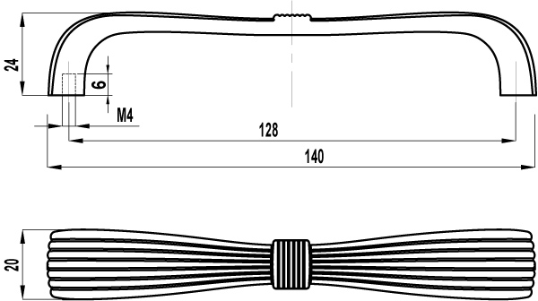 ВЛ FS-190 ручка скоба 128 мм старая бронза (TS) SALE