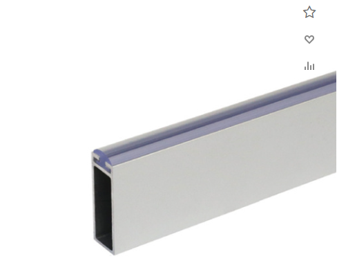 Linear Штанга для одежды 10х30 c демпфером, L=2000мм, отделка алюминий (анод.) (заказ)