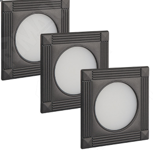 APSLEY Комплект из 3-х светильн. с блок. пит., графит, 12V, тепл. бел. 3000К, 3W (стоп-лист)