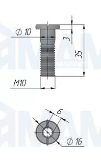 МДМ Винт крепежный для ножки серии 1004 (заказ)