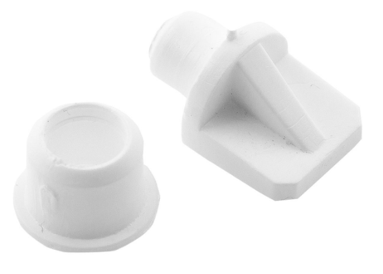 Полкодержатель d7мм пластик №23 белый (стоп-лист)