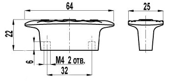 ВЛ FM-086 ручка-скоба 32мм серебро прованс/9003 белый матовый SALE