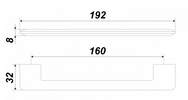 BRD RS321BN.5 ручка-скоба 160мм LINK черный никель SALE