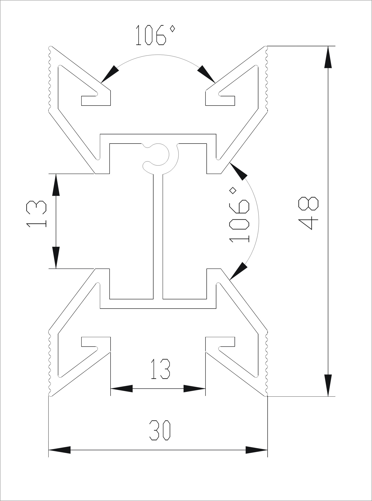 Аристо Вертикальный несущий профиль 5,4м Серебро матовое
