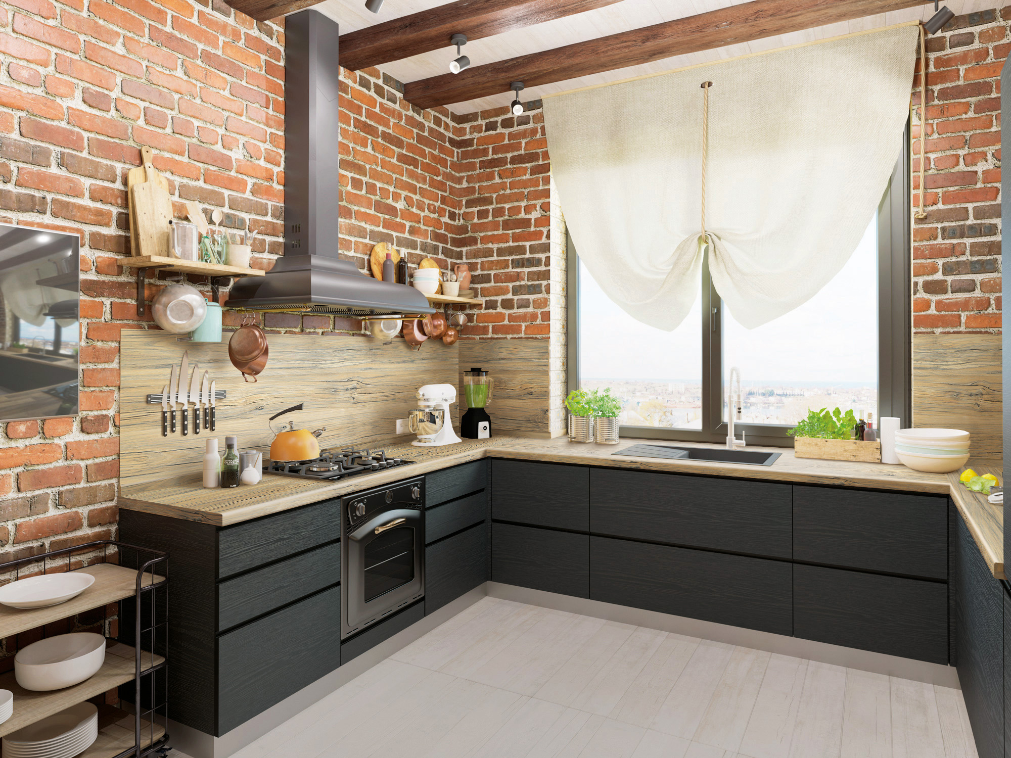 Столешница R3 КЕДР МК 3000*600*38мм 1 группа - Редондо 7461/FL завал R3 (заказ)