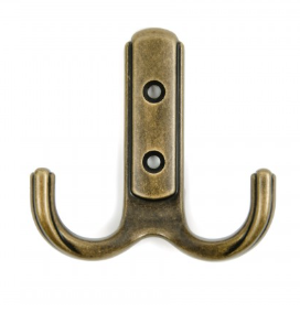 BRD K252MAB.6 Крючок DOMANI LF 2-х рожковый Матовая старинная латунь (заказ)