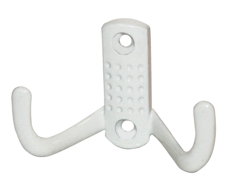 SETE Крючок TINA2 2-х рожковый с перфорацией белый