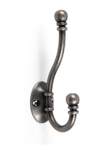 BRD K209BAZ.6 Крючок 2-х рожковый Черненый старинный цинк (заказ)